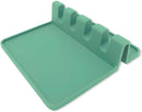 Silicone Utensil Spoon Rest with Drip Pad Non Slip Dark Gray.