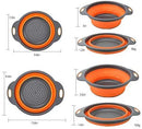 Collapsible Colander, Pack of 2, Food-Grade Silicone.