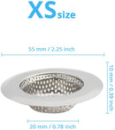 Sink Strainer, Basket Stainless Steel for Bathroom Sink and Kitchen and Lavatory (4.5 inch)