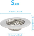 Sink Strainer, Basket Stainless Steel for Bathroom Sink and Kitchen and Lavatory (4.5 inch)