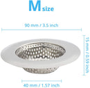 Sink Strainer, Basket Stainless Steel for Bathroom Sink and Kitchen and Lavatory (4.5 inch)