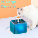 Automatic Cat Water Fountain with LED Electric Mute Water Feeder.