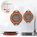 Collapsible Colander, Pack of 2, Food-Grade Silicone.
