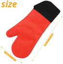 Slip Resistant Flexible Oven Gloves, Silicone Oven Mitt, Oven Mitts with Quilted Liner.