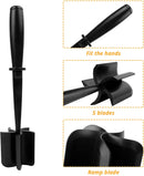 Kitchen Premium Heat Resistant Meat Chopper, Masher & Smasher for Hamburger Meat, (M, Black)