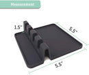 Silicone Utensil Spoon Rest with Drip Pad Non Slip Dark Gray.