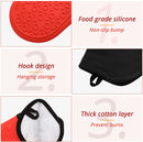 Slip Resistant Flexible Oven Gloves, Silicone Oven Mitt, Oven Mitts with Quilted Liner.