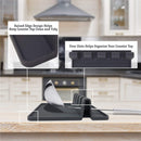 Silicone Utensil Spoon Rest with Drip Pad Non Slip Dark Gray.