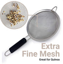 Set of 3 Stainless Steel Fine Mesh Strainers Graduated Sizes 3.38", 5.5", 7.87".