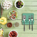 Silicone Utensil Spoon Rest with Drip Pad Non Slip Dark Gray.